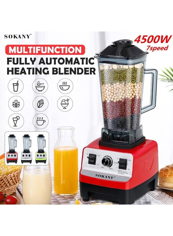 sokany Sk-444 Multifunctional Juicer Adjustable Blender 2L Food Processor Mixer Smoothie Ice Crusher 4500W - Multicolor - Image 2